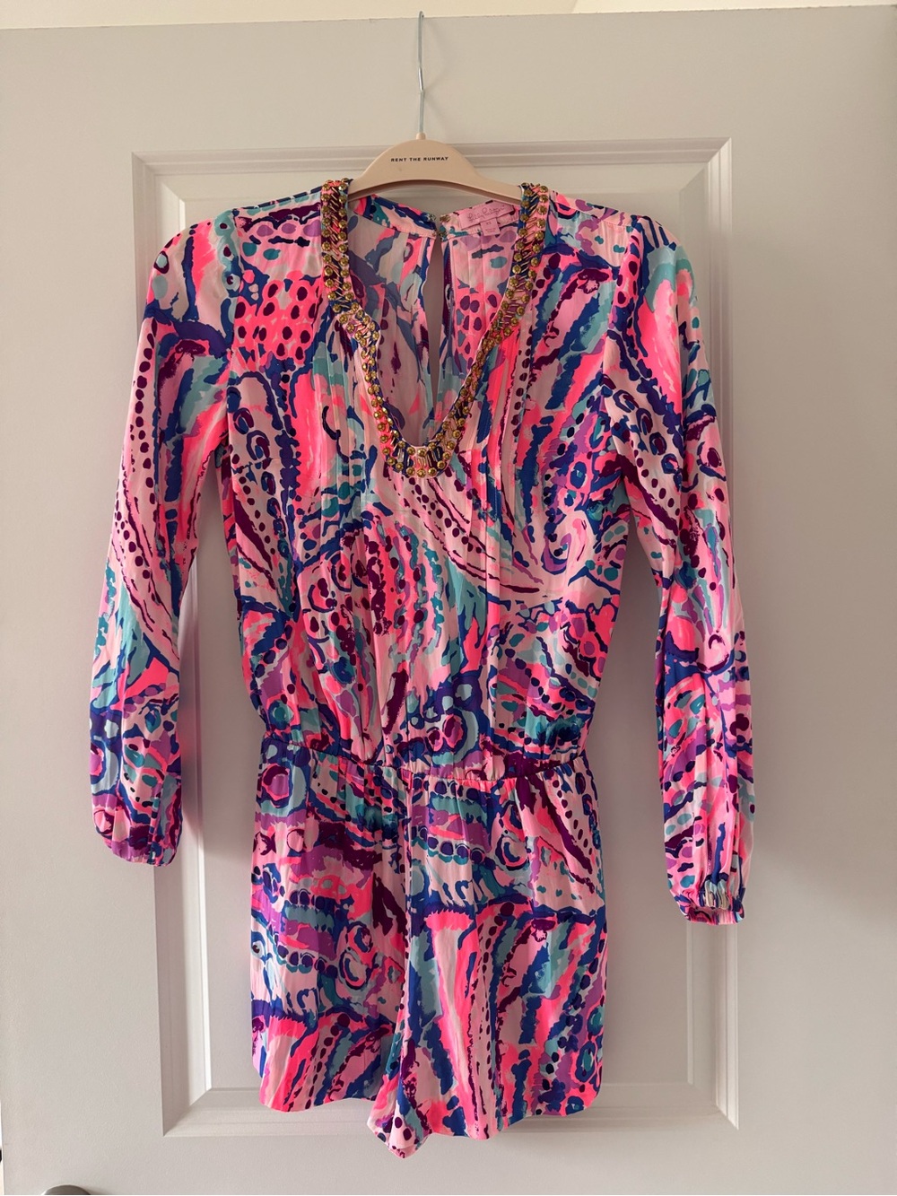 Lilly Pulitzer Pink Multicolor Stud-Embellished Dress